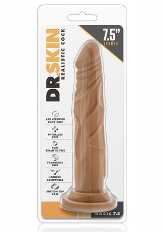 Dr. Skin Silver Collection Realistic Cock Basic 7.5 Dildo 7.5in - Vanilla