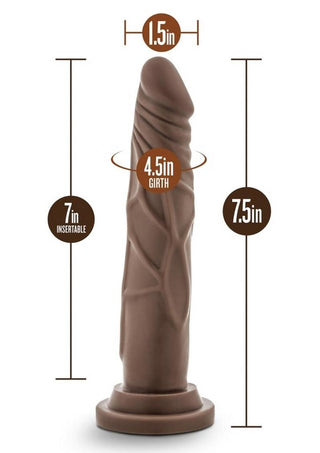 Dr. Skin Silver Collection Realistic Cock Basic 7.5 Dildo 7.5in - Vanilla