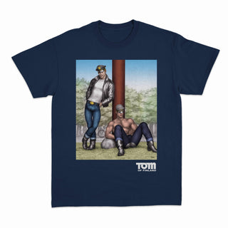 Peachy Kings - Tom of Finland "REST STOP" T-shirt - Navy