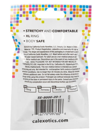 Foil Pack XL Cock Ring - Clear