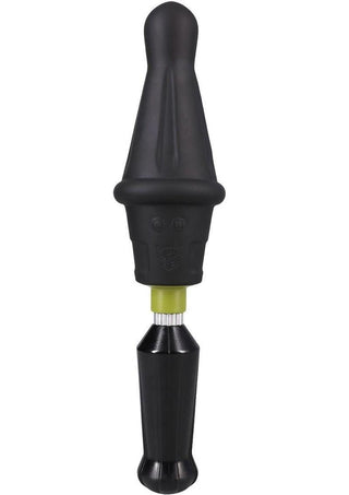 Fort Troff Robo Rammer Rotating Beaded Rechargeable Silicone Anal Probe with Remote - Black