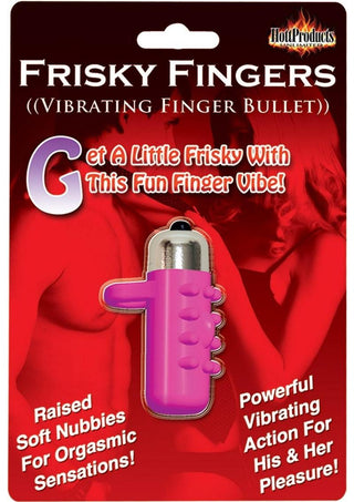 Frisky Fingers Silicone Finger Sleeve with Vibrating Bullet - Purple