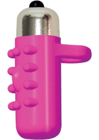 Frisky Fingers Silicone Finger Sleeve with Vibrating Bullet - Purple