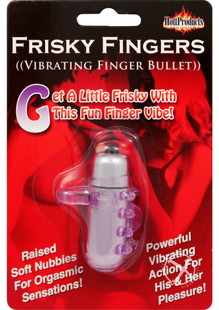 Frisky Fingers Silicone Finger Sleeve with Vibrating Bullet - Magenta