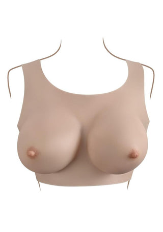 Gender X - Breast Plate Silicone D Cup - Vanilla