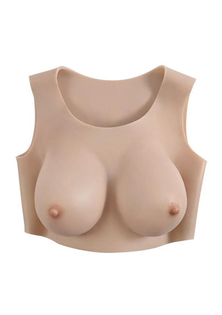 Gender X - Breast Plate Silicone D Cup - Vanilla
