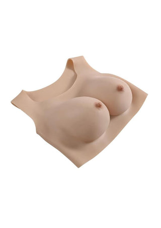 Gender X - Breast Plate Silicone D Cup - Vanilla
