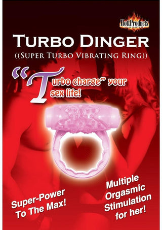 Humm Dinger Super Turbo Vibrating Cock Ring - Purple