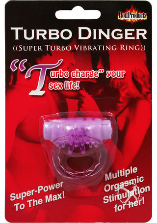 Humm Dinger Super Turbo Vibrating Cock Ring - Magenta