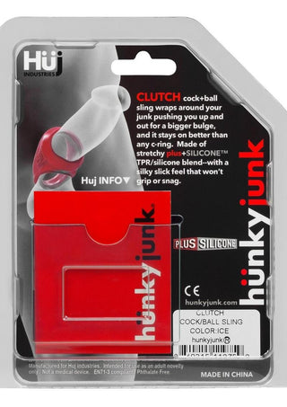 Hunkyjunk Clutch Silicone Cock/Ball Sling - Ice