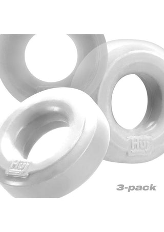 Hunkyjunk HUJ3 Silicone C-Rings (3 Pack) - Blue/Black/Teal