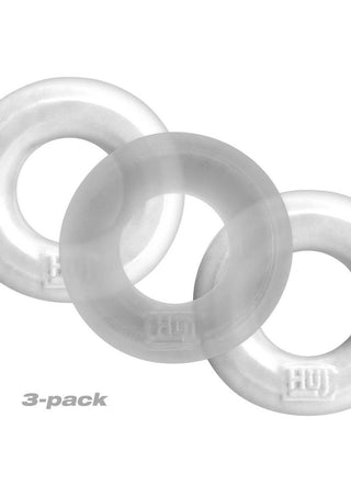 Hunkyjunk HUJ3 Silicone C-Rings (3 Pack) - Blue/Black/Teal