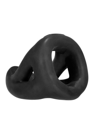 Hunkyjunk Slingshot 3 Ring Teardrop Silicone Cockring - Tar