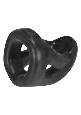Hunkyjunk Slingshot 3 Ring Teardrop Silicone Cockring - Tar
