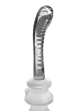 Icicles No. 88 Glass G-Spot Wand with Bendable Silicone Suction Cup