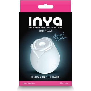 Inya The Rose Silicone Rechargeable Clitoral Stimulator - White - Circus of Books