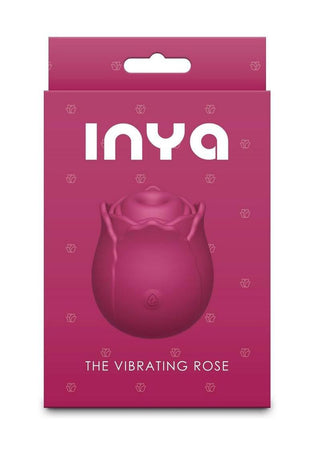INYA The Vibrating Rose Rechargeable Silicone Clitoral Stimulator - Red