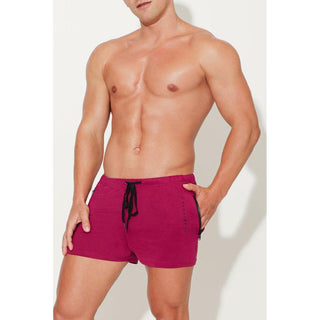 JJ Malibu - Karma Short Shorts with Zipper Pockets - Berry - Circus of Books