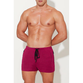 JJ Malibu - Karma Short Shorts with Zipper Pockets - Berry - Circus of Books