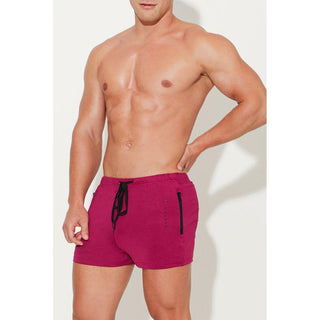 JJ Malibu - Karma Short Shorts with Zipper Pockets - Berry - Circus of Books