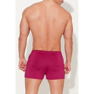 JJ Malibu - Karma Short Shorts with Zipper Pockets - Berry - Circus of Books