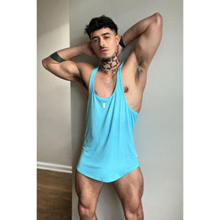 JJ Malibu - Men's Muscle Stringer - Electric Blue