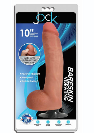Jock - Bareskin Realistic Vibrating Dildo w/ Balls 10"