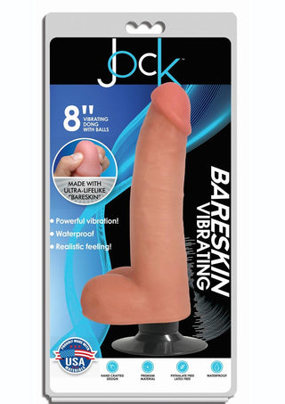 Jock - Bareskin Realistic Vibrating Dildo w/ Balls 10"