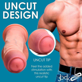 Jock - Dual Density Uncut Silicone Dildo 8.7in - Caramel - Circus of Books