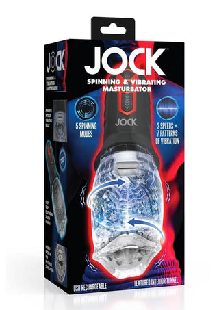 Jock Spinning and Vibrating Rechargeable Masturbator