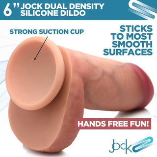Jock - Ultra Realistic Dual Density Silicone Dildo With Balls - 6 Inch - Circus of Books