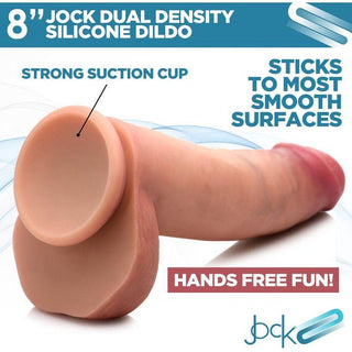 Jock - Ultra Realistic Dual Density Silicone Dildo With Balls - 8 Inch - Circus of Books
