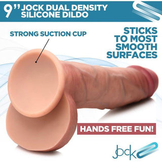 Jock - Ultra Realistic Dual Density Silicone Dildo With Balls - 9 Inch - Circus of Books