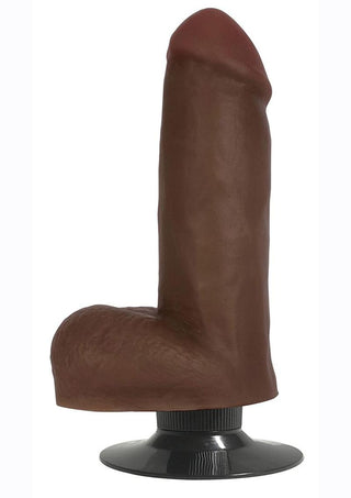 JOCK Vibrating Dildo with Balls 11in - Chocolate