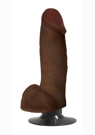 JOCK Vibrating Dildo with Balls 11in - Chocolate