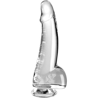 King Cock Clear Dildo with Balls 7.5" - Circus of Books