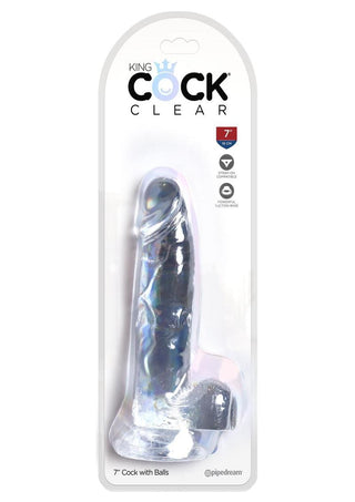 King Cock w/ balls 8" - Tan