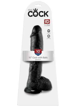 King Cock Clear Dildo with Balls 4in - Clear