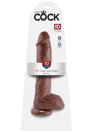 King Cock Dildo with Balls 9in - Vanilla