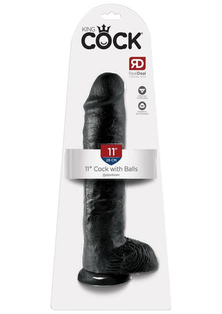 King Cock Clear Dildo with Balls 6in - Clear