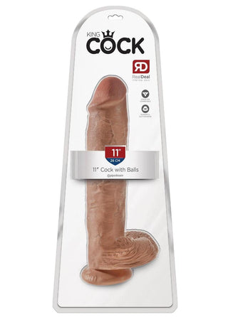 King Cock Clear Dildo with Balls 5in - Clear