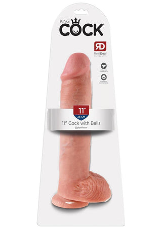King Cock Clear Dildo with Balls 6in - Clear