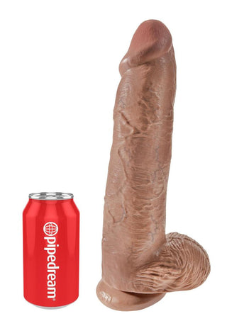 King Cock Dildo with Balls 9in - Chocolate