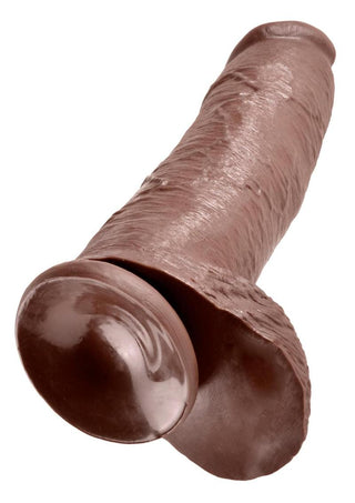 King Cock Dildo with Balls 9in - Vanilla