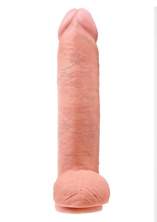 King Cock w/ balls 8" - Vanilla