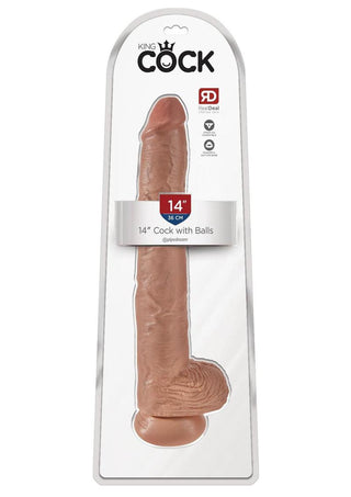 King Cock Clear Dildo with Balls 8in - Clear