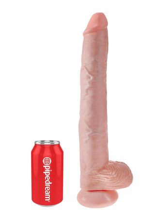 King Cock Dildo with Balls 9in - Vanilla