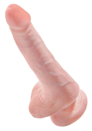 King Cock w/ balls 6" - Vanilla