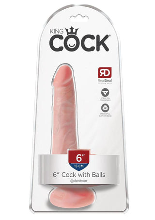 King Cock Dildo with Balls 9in - Vanilla