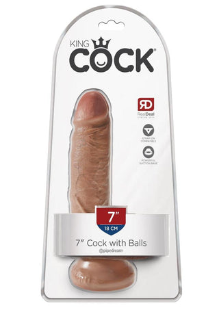 King Cock Clear Dildo with Balls 6in - Clear